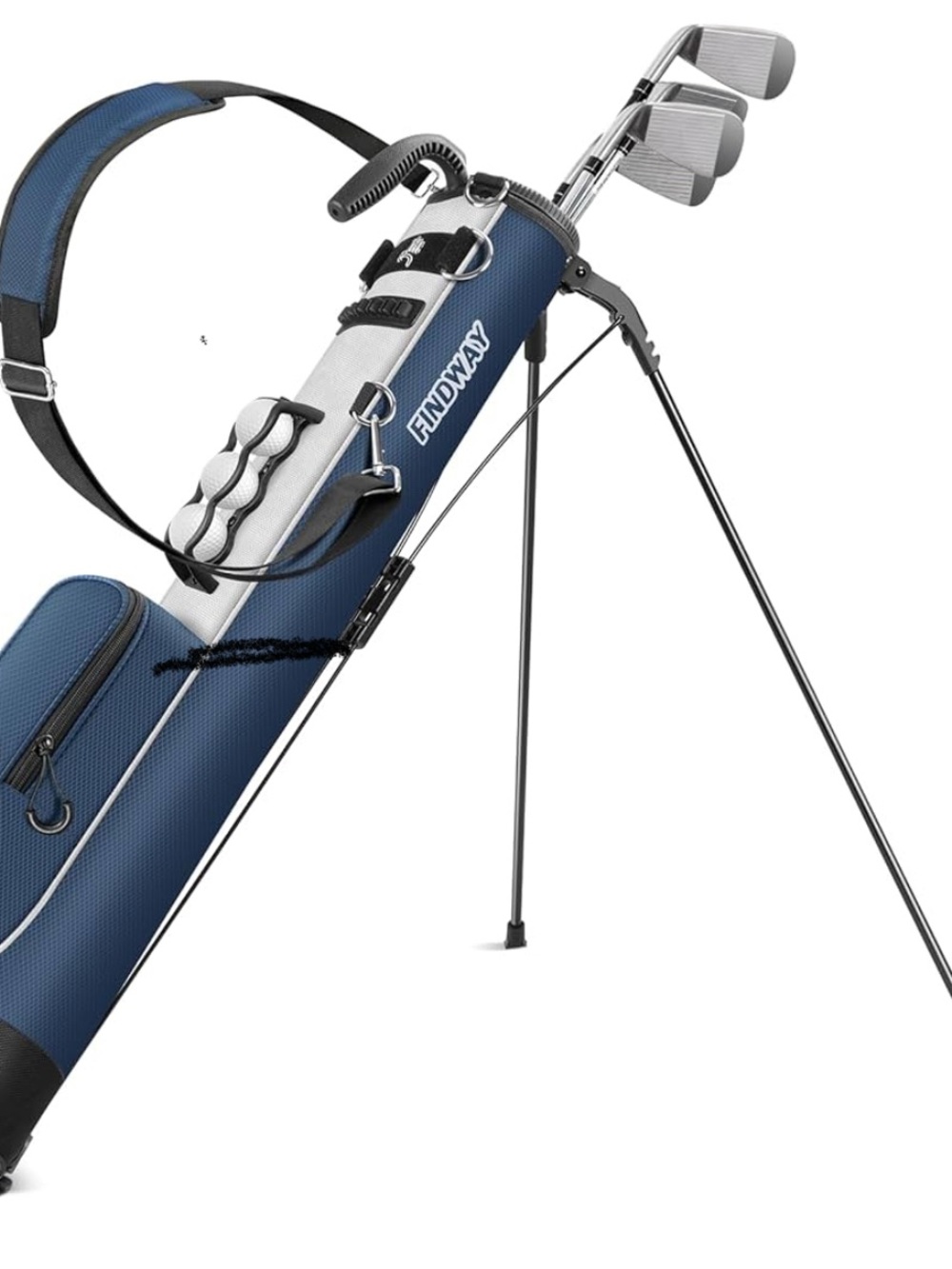 Lightweight Blue and Gray Stand Golf Bag with Handles (Findway)